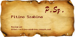 Pitino Szabina névjegykártya